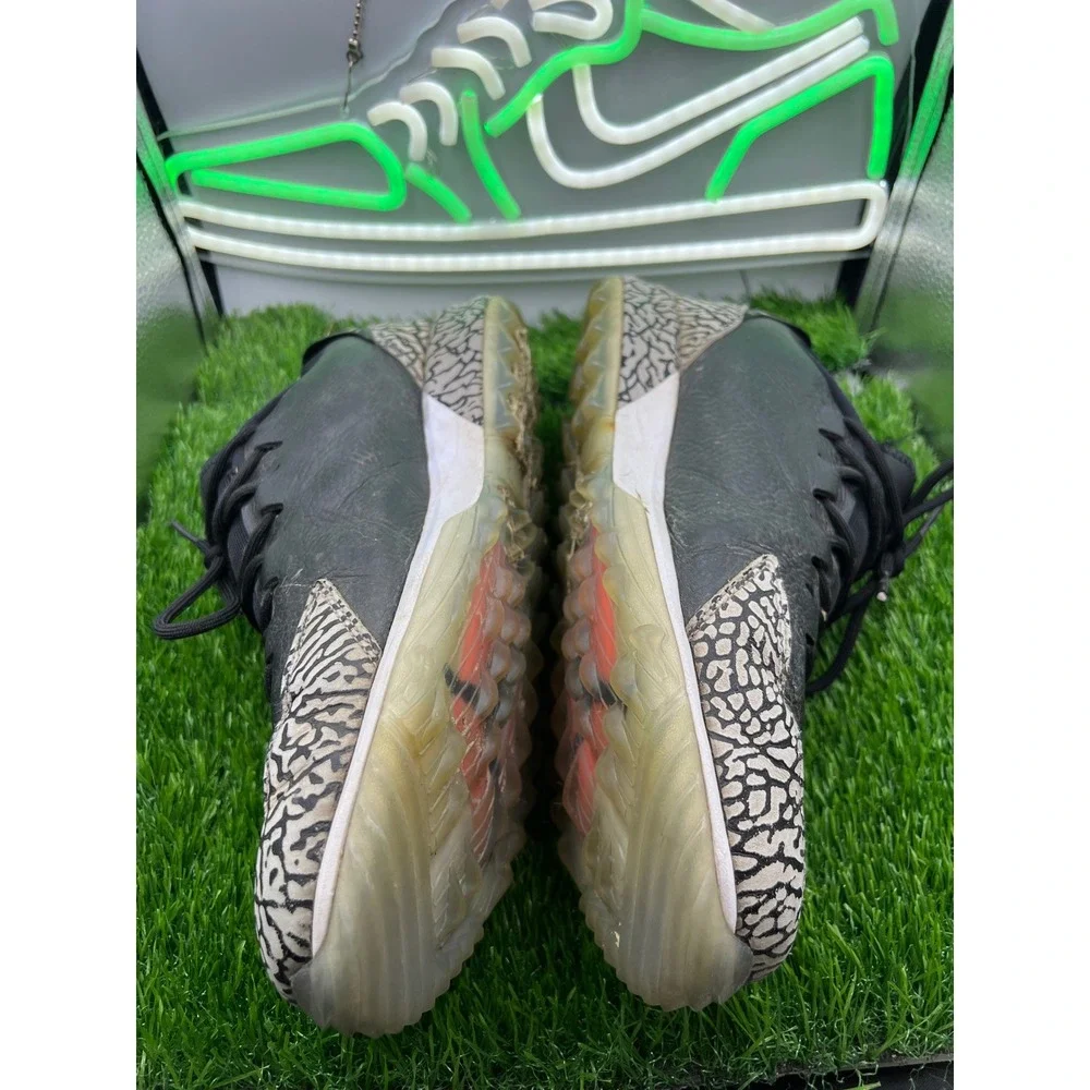 Jordan Trainer ST G Black Cement Golf Shoes AR7995-001 Mens 11 Elephant Print
